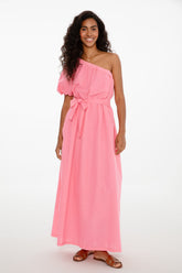 Geranio one-shoulder dress